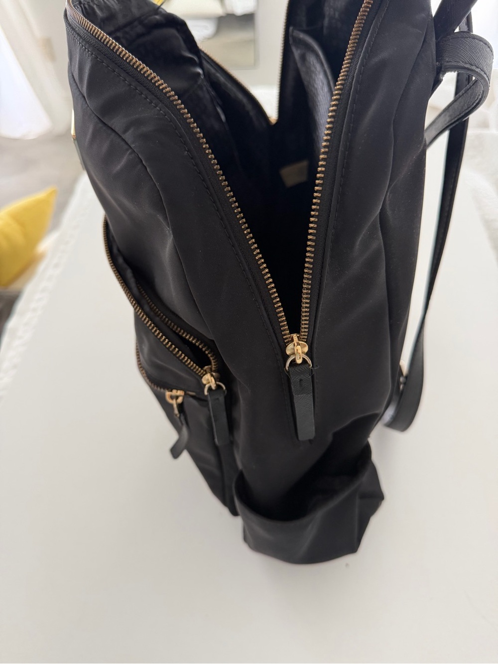 kate spade Black Nylon Backpack with Gold Accents - Picture 4 of 8